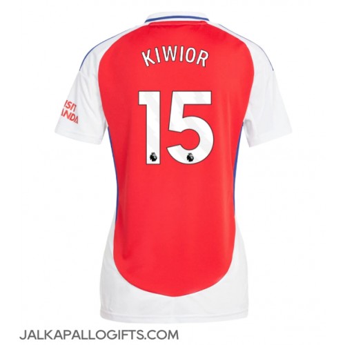 Arsenal Jakub Kiwior #15 Kotipaita Naiset 2024-25 Lyhythihainen